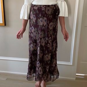 Ralph Lauren Silk Floral Skirt - Size 6
